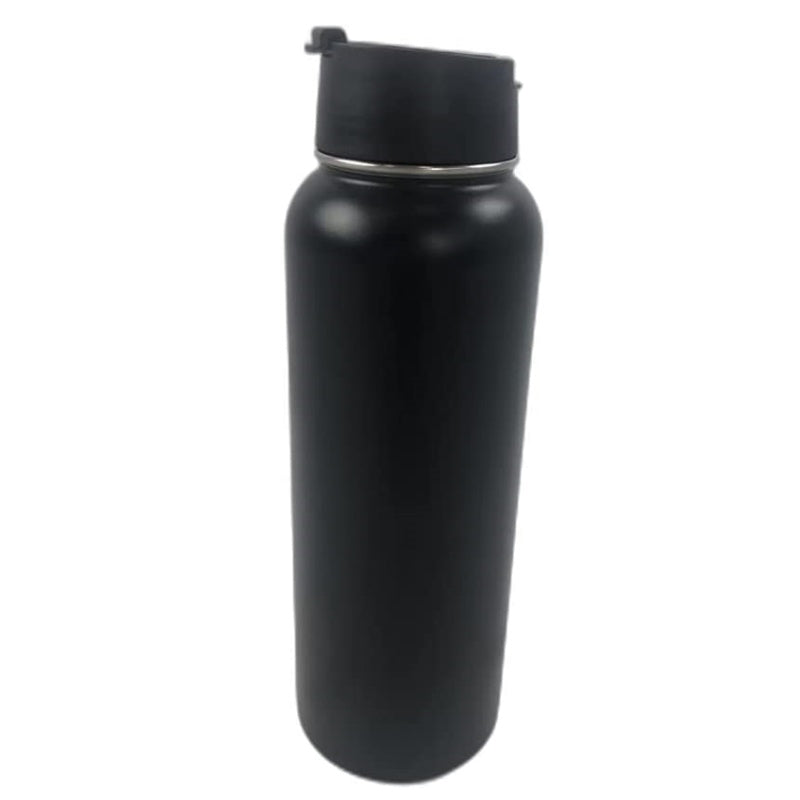 VERPEAK 40oz Vacuum Insulated Water Bottle 3 Lids with Straw (Black) V ...